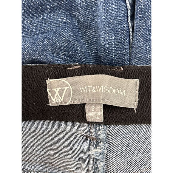 Wit & Wisdom 'Ab' solution Retro Denim Bermuda Shorts in Blue - Sz 2 - Picture 5 of 6